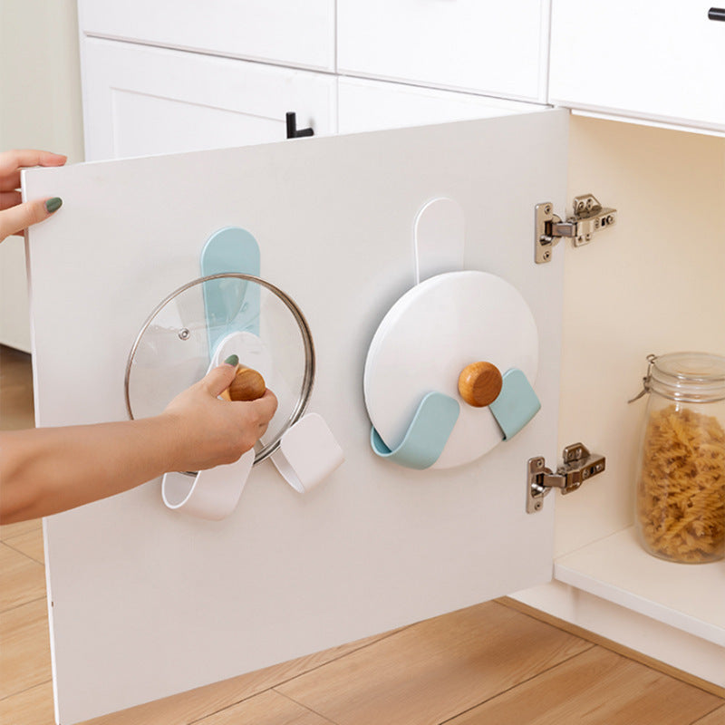 Rotation Adjustment Pan Cover Holder Useful Spoon Pot Lid Shelf Cooking Storage Kitchen Decor Tool Stand Holder