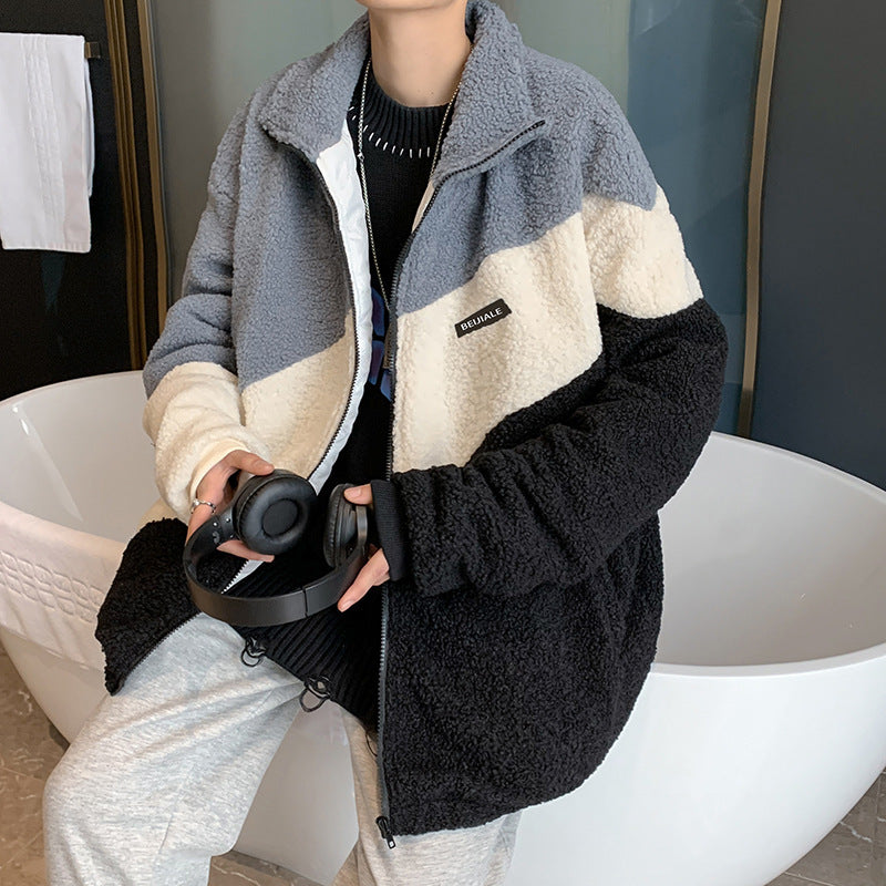 Korean Style Trendy Brand Loose Trend Stitching Cotton Clothing