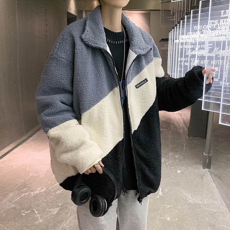 Korean Style Trendy Brand Loose Trend Stitching Cotton Clothing
